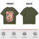 Olive t-shirt with Sunday's Vibes Shiba Inu relaxing graphic