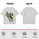 Olive t-shirt with cute frog holding knife and 'Don't mess with me' text