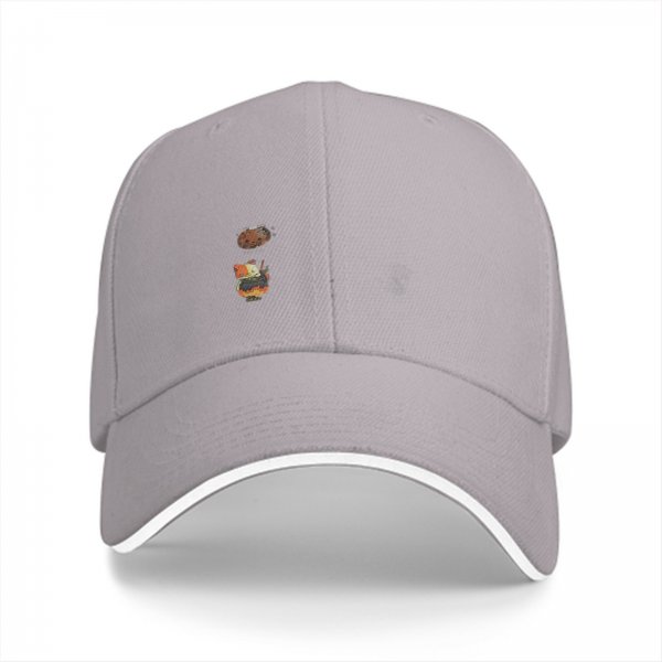 Black baseball cap with cute small animal graphic
