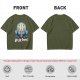 Olive green t-shirt with Appa graphic and 'yip yip travel' text