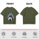 Olive T-shirt with My Neighbor Totoro Rain Scene Print