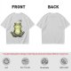 Olive T-Shirt With Meditating Frog Graphic Print