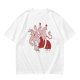 Olive T-Shirt With Krampus And Santa Graphic Print