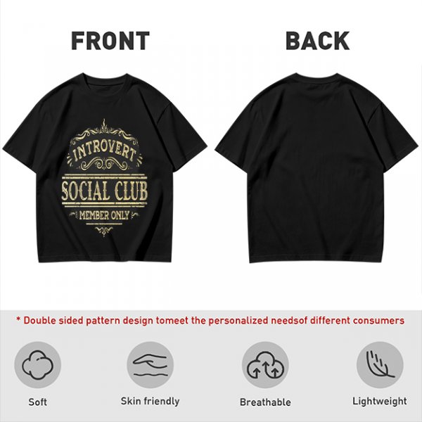 Introvert Social Club Member Only Graphic T-Shirt