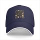 Black Baseball Cap With Cute Cats And Coffee Themed Print