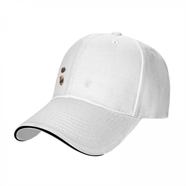 Black baseball cap with cute small animal graphic