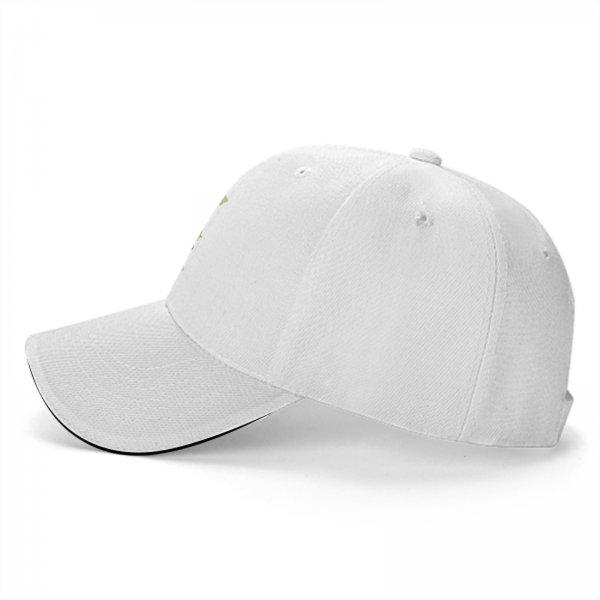 Black baseball cap with pizza tree graphic and funny food text