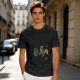 Olive Green T-Shirt With Knight Vs Rooster Fantasy Graphic Print