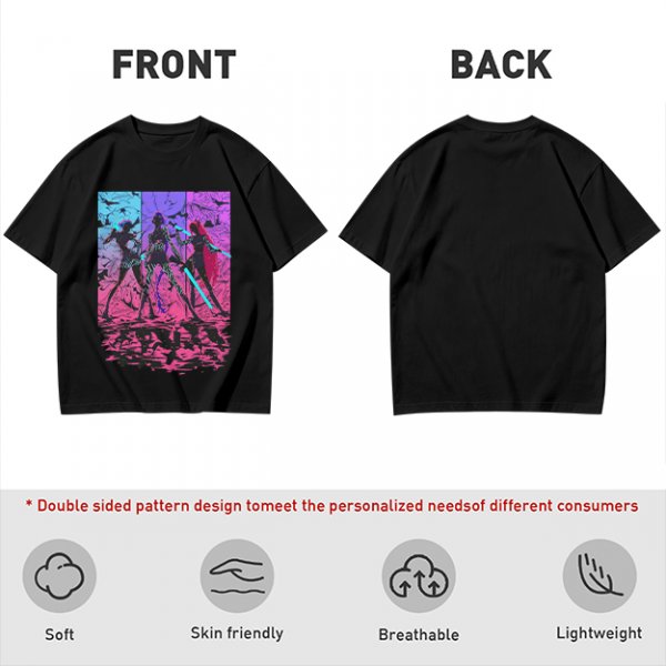 Olive T-Shirt With Neon Cyberpunk Warrior Women Graphic