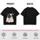 Olive T-shirt with Cute Black Cat Wrapped in Blanket Graphic