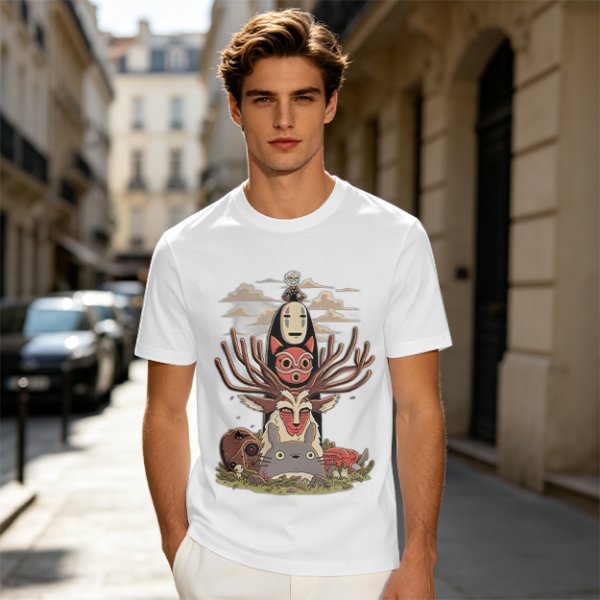 Studio Ghibli Spirited Away Princess Mononoke Totoro Character T-Shirt Art