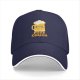 Black baseball cap with cute beer mug graphic and free chugs text