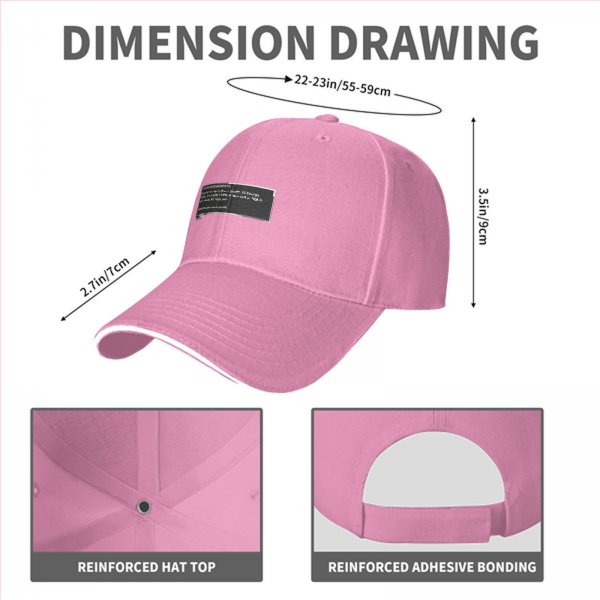 Black baseball cap with system requirements text print