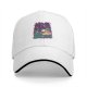 Black Baseball Cap With Anime Swordsman Graphic Print