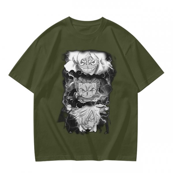One Piece Straw Hat Crew Monochrome Graphic T-Shirt