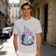 Oversized T-Shirt With Sleepy Baphomet Goat In Pajamas Print