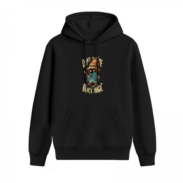 Black Magic Wizard Graphic Hoodie for Fantasy Fans