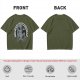 Oversized Olive T-Shirt With Alien 'Believe In Yourself' Graphic