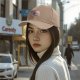 Black Baseball Cap with Friendship Themed Cartoon Print
