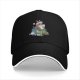 Black Baseball Cap With Christmas Totoro Family Graphic