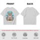 Olive Green T-Shirt with Totoro Holding Piranha Plant Print