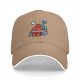 Black Baseball Cap With Robots At Desk Graphic Print