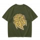 Olive Green T-Shirt With Pepperoni Pizza Slice Graphic