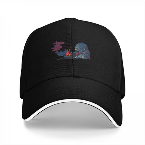 Black Baseball Cap With Knight By Campfire Graphic Print