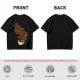Olive T-Shirt With Coffee Wolf Steam Graphic Print
