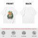 Olive t-shirt with cute brain character and 'Cute But Ous' print