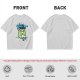 Olive t-shirt with 'I think I think too much' anxious frog print