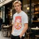 Olive T-Shirt with Cute Takoyaki Chef Graphic Print