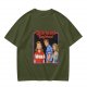 Olive T-Shirt with Distracted Boyfriend Meme Graphic Print