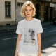Olive t-shirt with 'Caffeine First Words Later' grumpy coffee mug print