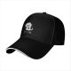 Black Baseball Cap With Cute Smiling White Cat Graphic