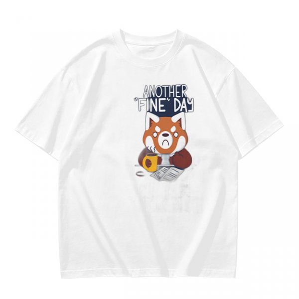 Olive T-Shirt With Another Fine Day Red Panda Coffee Print