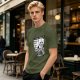 Olive T-Shirt With Funny Lawyer Cat Legal Trouble Graphic Print