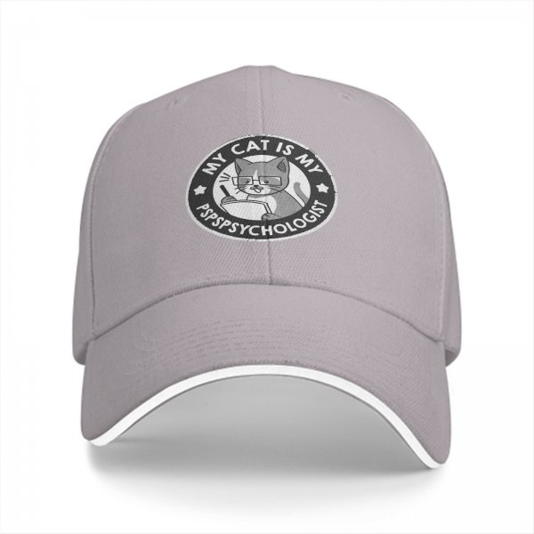 My Cat Is My Pspspsychologist Black Baseball Cap