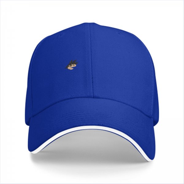 Black Baseball Cap With Small Anime Character Embroidery