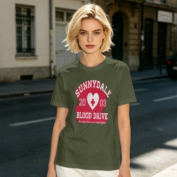 Sunnydale 2003 Blood Drive Themed Graphic T-Shirt