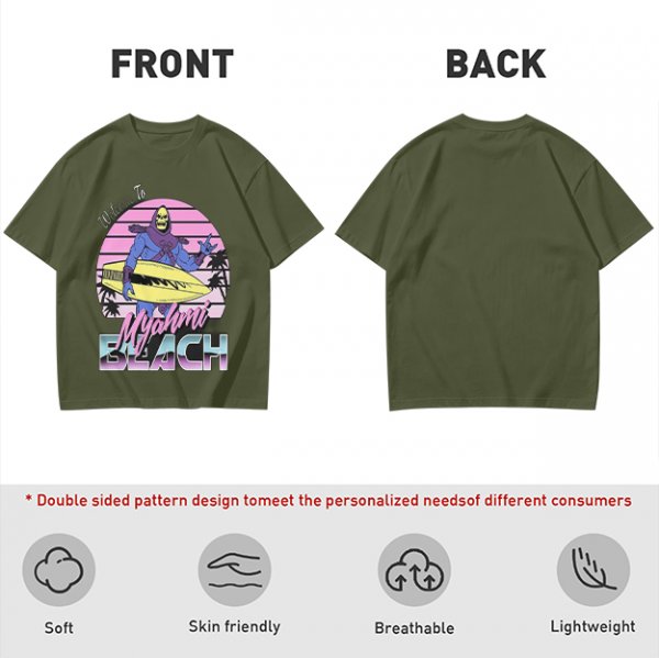 Welcome to Myahmi Beach Skeletor Surf Graphic T-Shirt