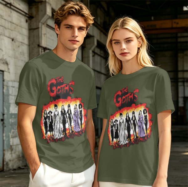 Olive T-Shirt Featuring The Goths Gothic Women Art Print