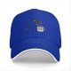 Black baseball cap with grumpy coffee cup graphic design
