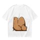 Olive Green T-Shirt With Capybara Rear View Graphic