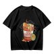 Olive T-Shirt with Capybara in Cup Noodle Graphic Print