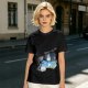 Olive green t-shirt with Totoro tree branch watercolor print