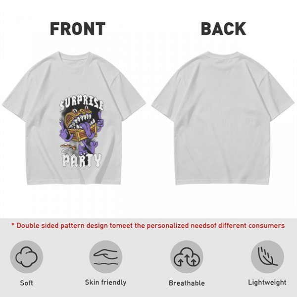 Olive T-Shirt With Surprise Party Mimic Monster Graphic