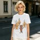 Olive T-Shirt With Cartoon Pineapples And Brown Character Graphic