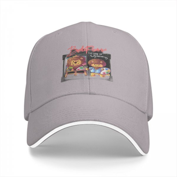 Black baseball cap with lion painter art print