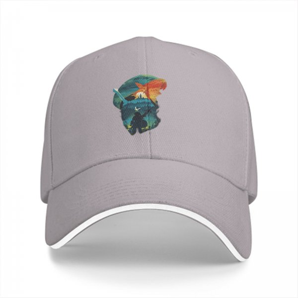 Black Baseball Cap With Fantasy Warrior Art Print